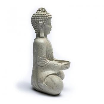 Meditierender Buddha mit Teelichthalter